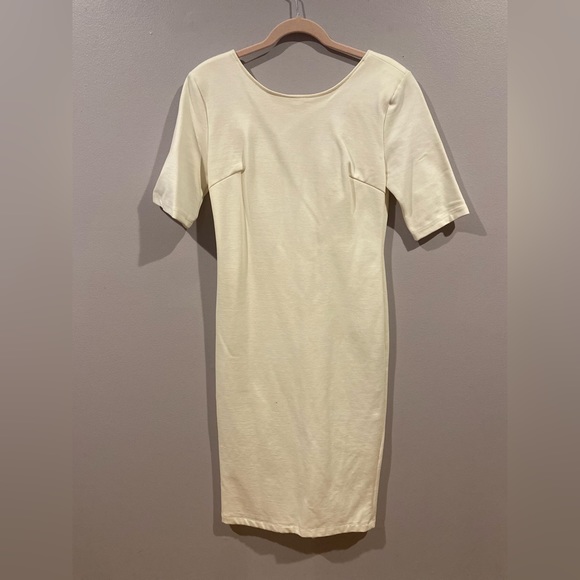 LARGE Lulus We Built This Midi Ivory Bodycon Dress - Picture 6 of 6